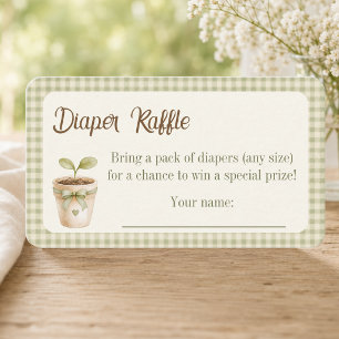 Luierloterij Little Sprout Baby Shower Informatiekaartje