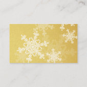 Luierloterij Minimalistisch Gouden Sneeuwvlok Patr Informatiekaartje (Achterkant)
