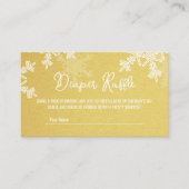 Luierloterij Minimalistisch Gouden Sneeuwvlok Patr Informatiekaartje (Voorkant)