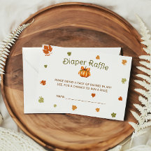 Luierloterij Moderne Herfst Pompoen Baby Shower