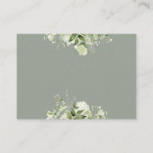 Luierloterij Sage Greenery Baby Shower Informatiekaartje (Achterkant)