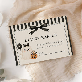 Luierloterij Schattig Spookje Halloween Baby Showe Visitekaartje