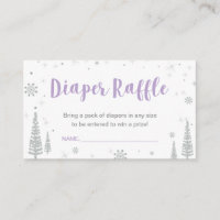 Luierloterij Tickets | Winter Baby Shower, Paars
