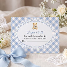 Luierloterij Vintage Teddybeer Baby Shower