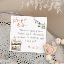 Luierloterij waslijn babyshower bijlage