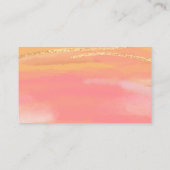 Luierloterij waterverf perzik roze tuin bloeit informatiekaartje (Achterkant)