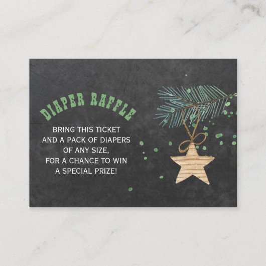 Luierloterij winter baby shower insert kaart (Voorkant)