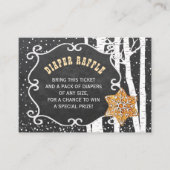 Luierloterij winter baby shower insert kaart (Voorkant)