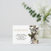 Luierloterij winter chic baby shower insert kaart (Staand voorkant)