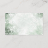 Luierloterij winter groen bos baby shower informatiekaartje (Achterkant)