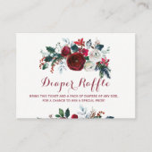 Luierloterij winterpioen baby shower insert kaart (Voorkant)