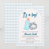 Luiermelkflessen Baby shower uitnodiging (Voorkant / Achterkant)