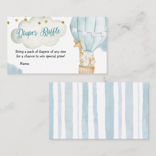 Luierparaffle Hot Air ballondieren Informatiekaartje (Voorkant / Achterkant)