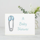 LuierPIn, uitnodiging voor Baby shower (Staand voorkant)