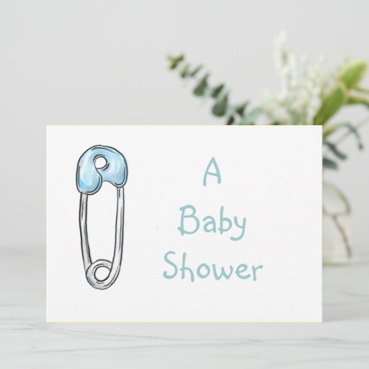 LuierPIn, uitnodiging voor Baby shower (Staand voorkant)