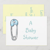 LuierPIn, uitnodiging voor Baby shower (Voorkant / Achterkant)