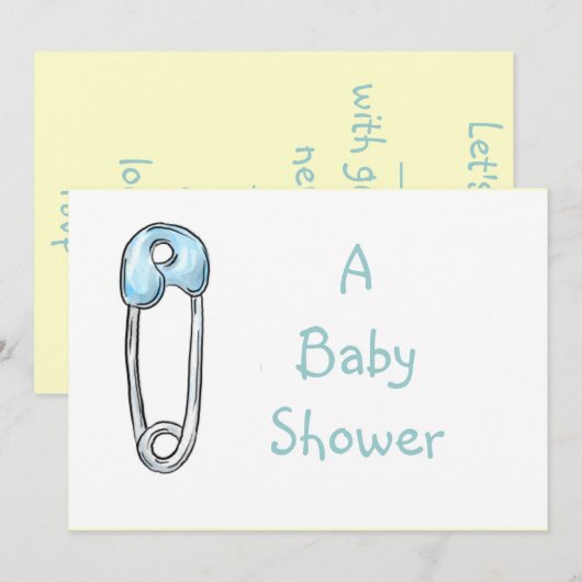 LuierPIn, uitnodiging voor Baby shower (Voorkant / Achterkant)