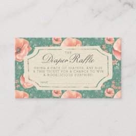 LUIERRAFFELTICKET | Storybook-Baby shower Informatiekaartje