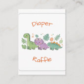 Luierraffle bijlage kaart - Dinosauriërs (Voorkant)