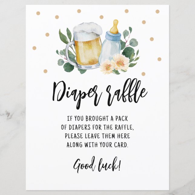 Luierraffle bord spel Baby Is Brewing groen (Voorkant)