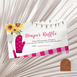 Luierraffle Roze BBQ  Afrikaanse bijpassende item Informatiekaartje
