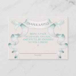Luierraffle Vintage Koets Ivoor Mint Gingham Informatiekaartje