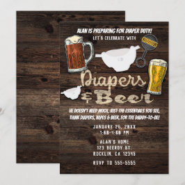Luiers & Bier Feest Man Mannen Wordt Vader Shower Kaart