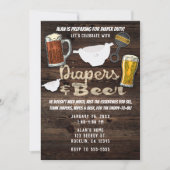 Luiers & Bierfeest Man Mannen Papa om te douchen Kaart (Voorkant)