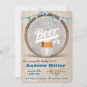 Luiers en Beer Boy Baby shower uitnodiging (Voorkant)