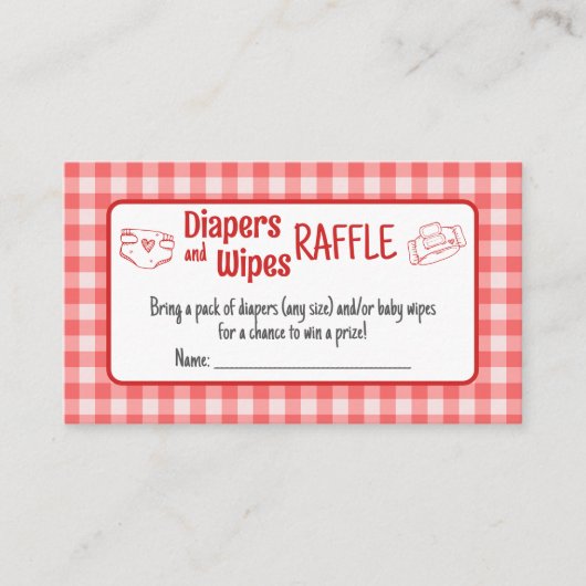 Luiers en Wipes Raffel Tickets (Voorkant)