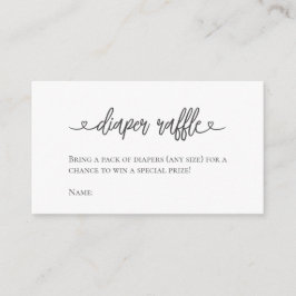 Luiers Loteren Tickets Minimalistische Baby Shower Informatiekaartje