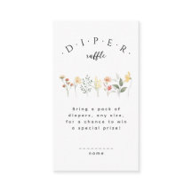 Luiers Lotterij Elegant Beige Bloemen Baby Shower