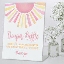 Luiers Lotterij Roze Zon Baby Shower