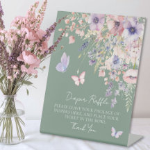 Luiers Lotterij Vlinder Wilde Bloemen Baby Shower