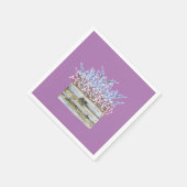 luiers met bloemen in Faux Wood Container Servet (Hoek)