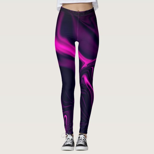 luiers of roze witroze rook boven diep roze leggings (Voorkant)