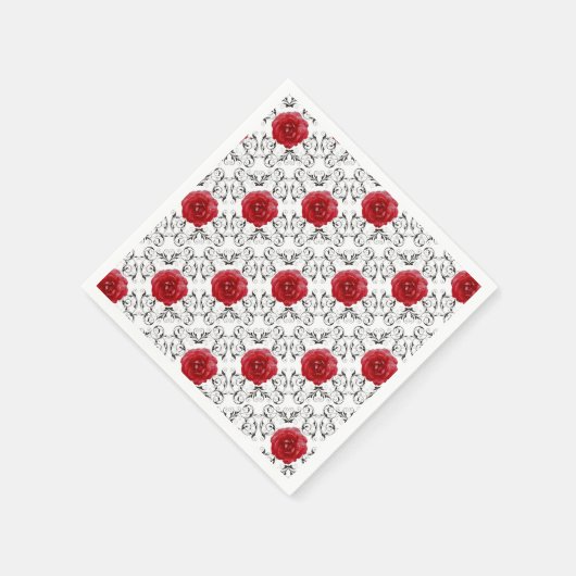 Luiers - Papier - Rood roodroodroodzwart Servetten (Hoek)