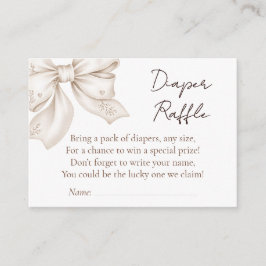 Luiers Raffel Ticket Baby Shower Inlegvel Informatiekaartje