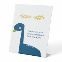 Luiers Raffle Ticket Dinosaurus Baby Shower Bord 