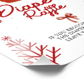 Luiers raffle Winter Kerstman Bord Foto Afdruk (Hoek)