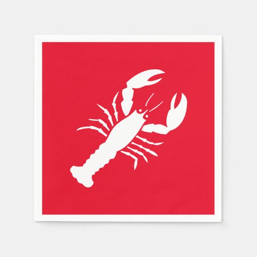 Luiers van nodulair kreeft, rood en wit papier servet (Voorkant)