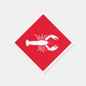 Luiers van nodulair kreeft, rood en wit papier servet (Hoek)