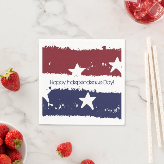 Luiers van rood, wit en blauw verf servetten (Insitu)