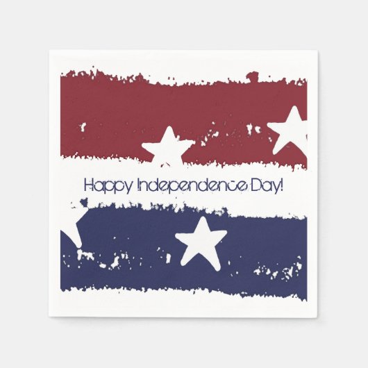 Luiers van rood, wit en blauw verf servetten (Voorkant)