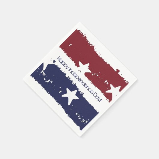 Luiers van rood, wit en blauw verf servetten (Hoek)