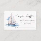 Luierscheur | Baby shower van de zeilboot Informatiekaartje (Voorkant)