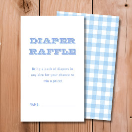 Luierscheur | Blue Plaid-Baby shower Informatiekaartje