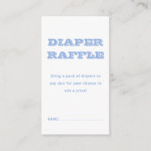 Luierscheur | Blue Plaid-Baby shower Informatiekaartje (Voorkant)