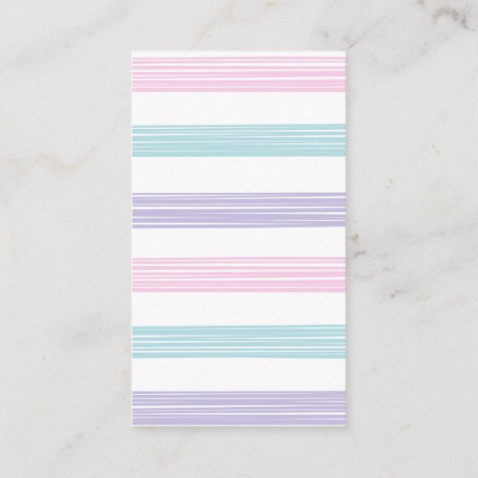 Luierscheur | Bubble Tea Boba Baby shower Informatiekaartje (Achterkant)