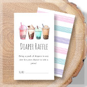 Luierscheur | Bubble Tea Boba Baby shower Informatiekaartje